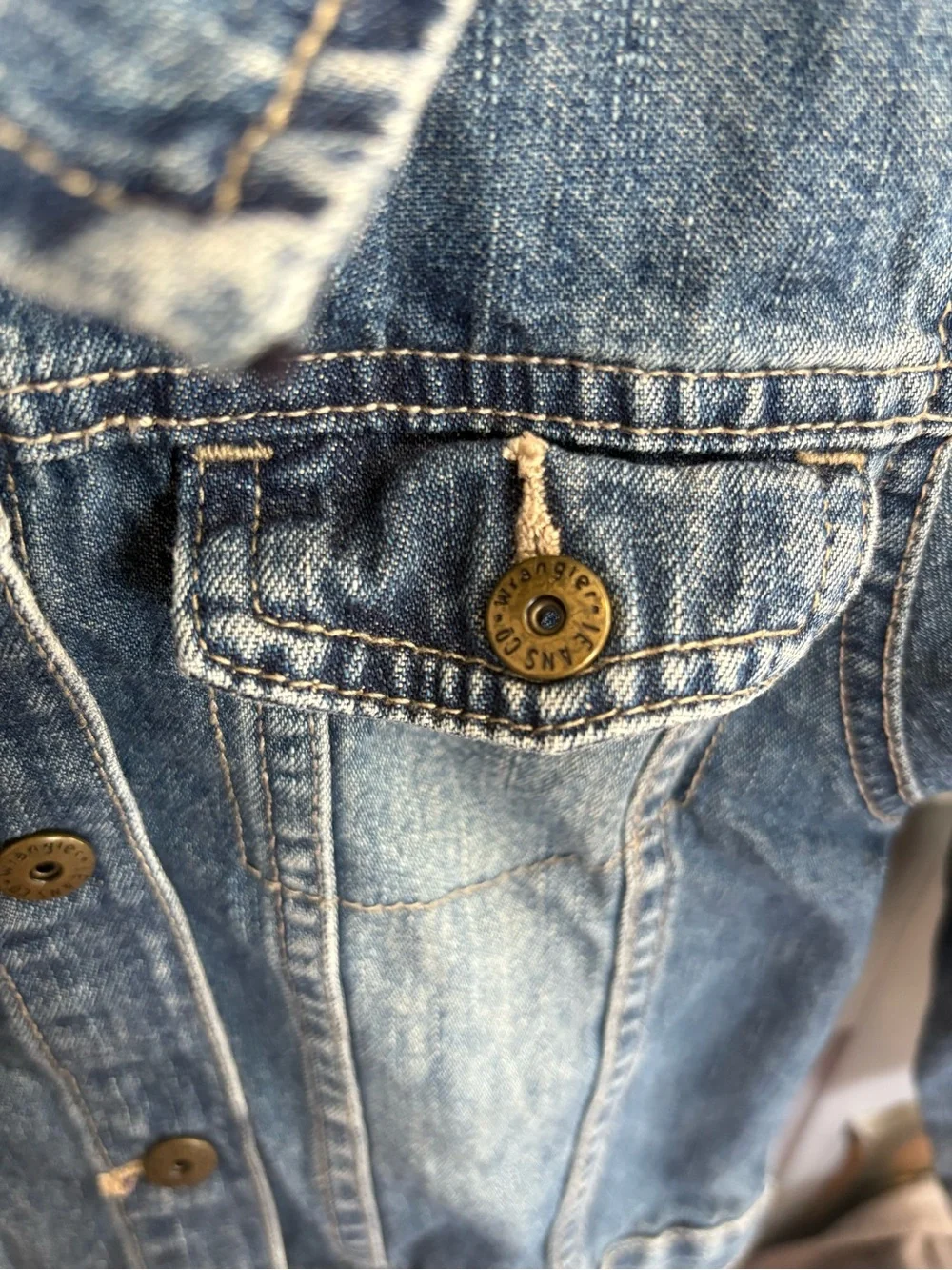 Wrangler Girls' Light Blue Washed Denim Jacket | y2k